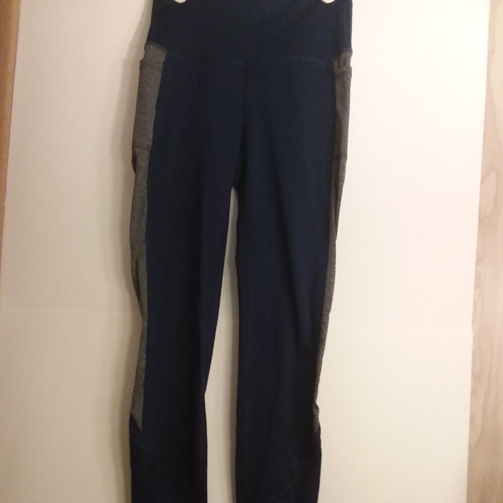 Avia Navy and Grey Fleece Lined Running Tights